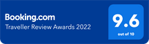 Booking.com - Traveller Review Awards 2022 - Score: 9.6